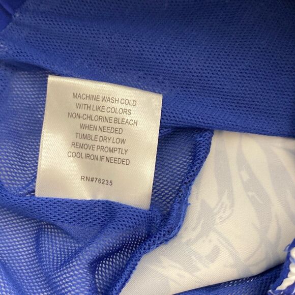 BOCA Classics Men's Blue White Palm Print Mesh Lined Swim Trunks Medium - Picture 9 of 9